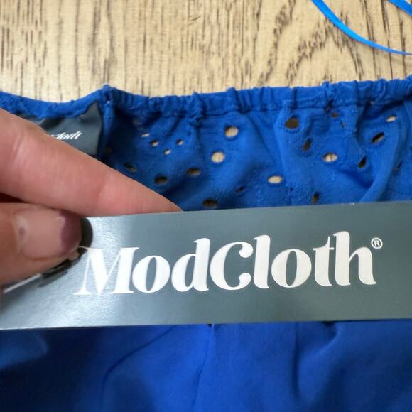 ModCloth Sought After in Sapphire Halter Top 4X NWT - Picture 5 of 11